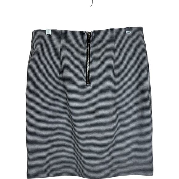 Premise Black White Striped Pencil Skirt Women's Size M Cotton Blend Workwear - Picture 1 of 12